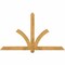Ekena Millwork Redmond Rough Sawn Timber Gable Bracket, Western Red Cedar, 72"W x 42"H x 2"D x 4"F, 14/12 Pitch GBW072X42X0204RED00RWR - alternate 1